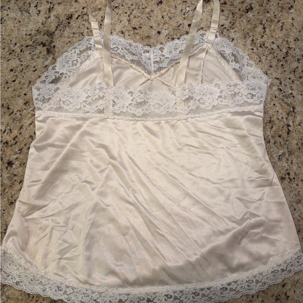 Vintage Cream Lace Trim Camisole - Picture 8 of 8